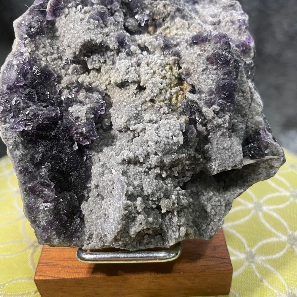 TANZANITE FLUORITE IN SPHALERITE MATRIX, BABY CUBIC FORMATIONS 4”x3.5”