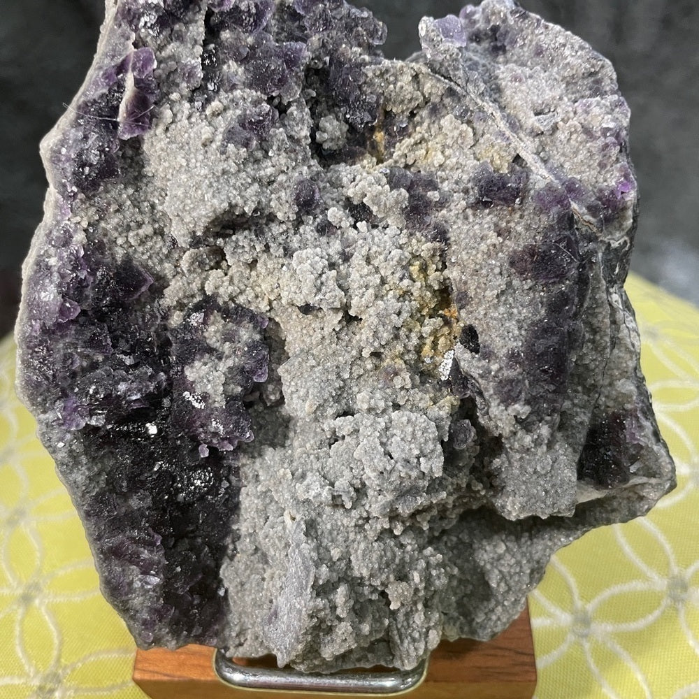 TANZANITE FLUORITE IN SPHALERITE MATRIX, BABY CUBIC FORMATIONS 4”x3.5”