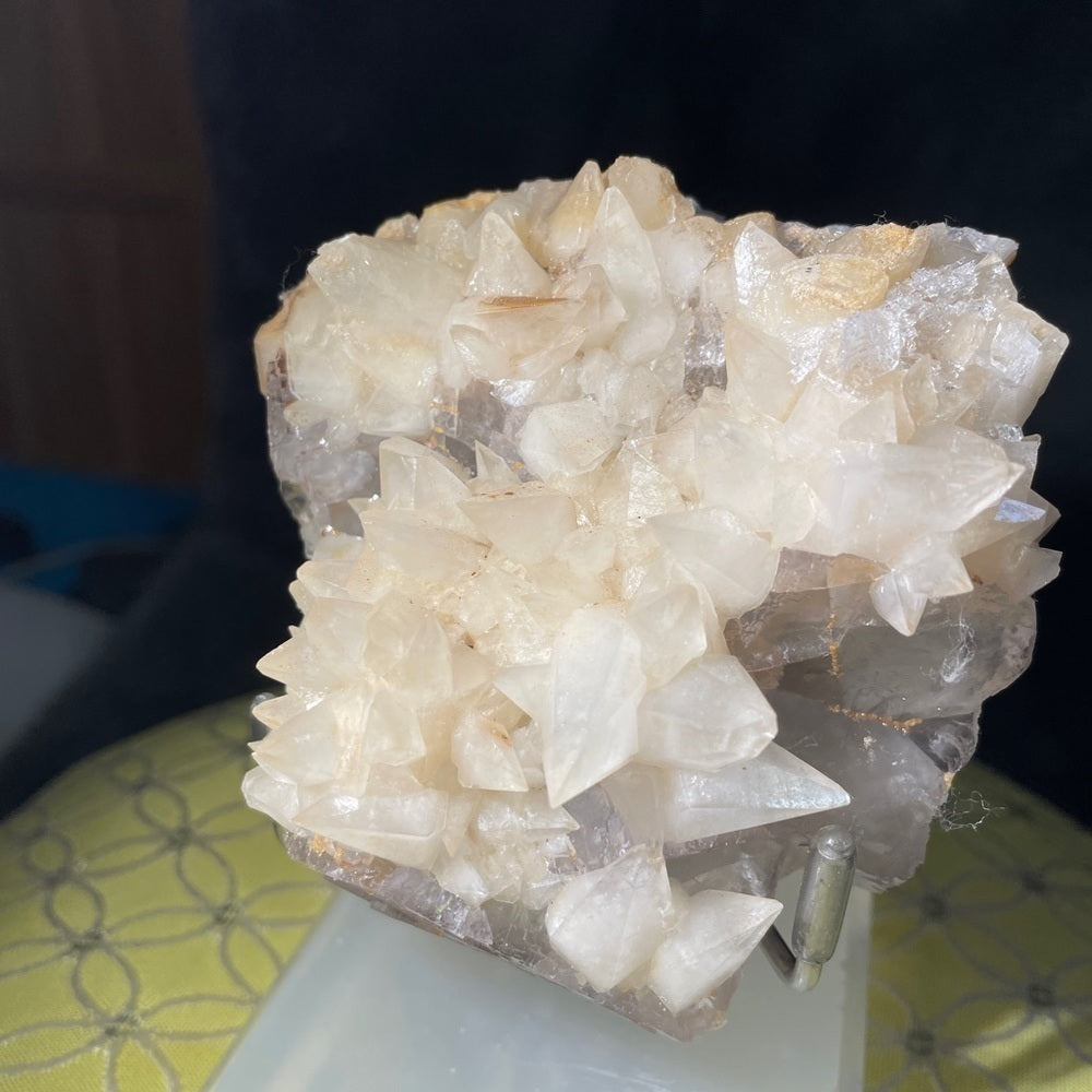 RAW NATURAL DOG TOOTH W/ FLUORITE! STRONG PURPLE UV 4βx3.5βx3β STATEMENT