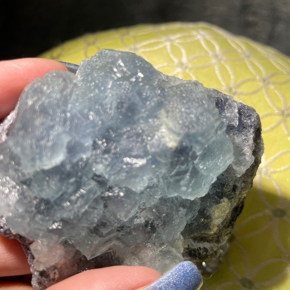 Crystal cluster- deep green fluorite