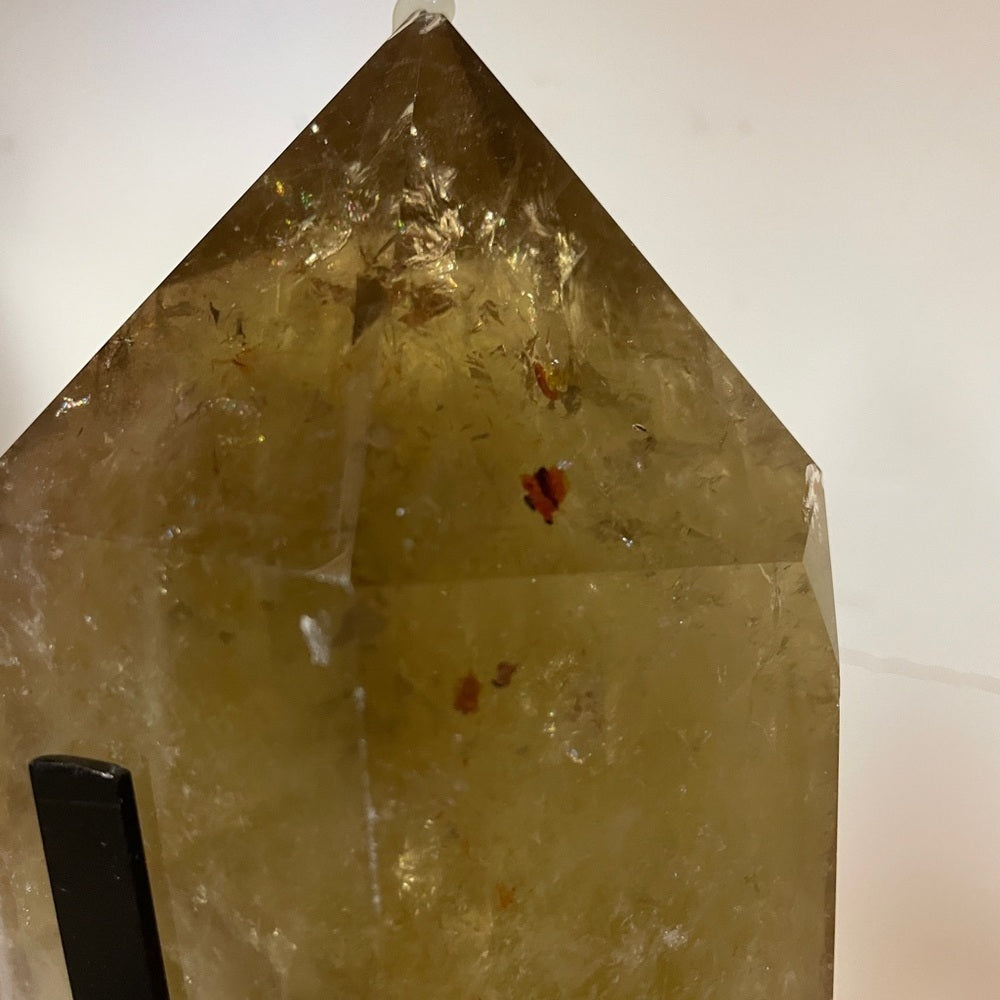 WOWZER- Huge Smokey citrine quartz w/ custom stand 4.87 LBS 2.16 KGS 11.8 “ w/s