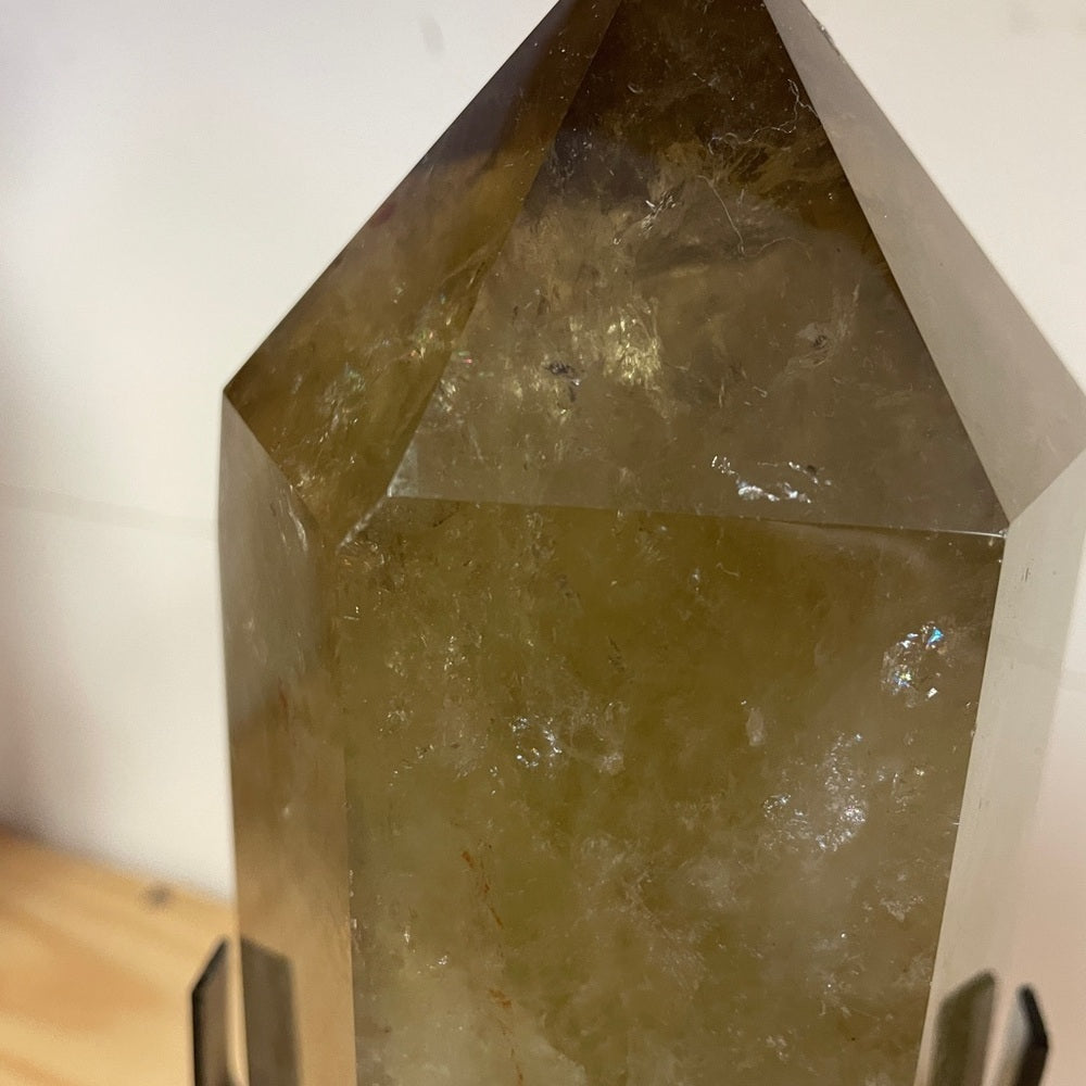WOWZER- Huge Smokey citrine quartz w/ custom stand 4.87 LBS 2.16 KGS 11.8 “ w/s