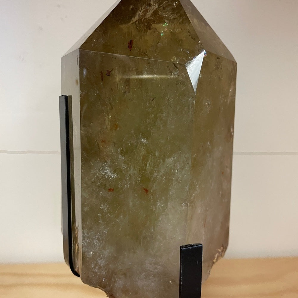 WOWZER- Huge Smokey citrine quartz w/ custom stand 4.87 LBS 2.16 KGS 11.8 “ w/s