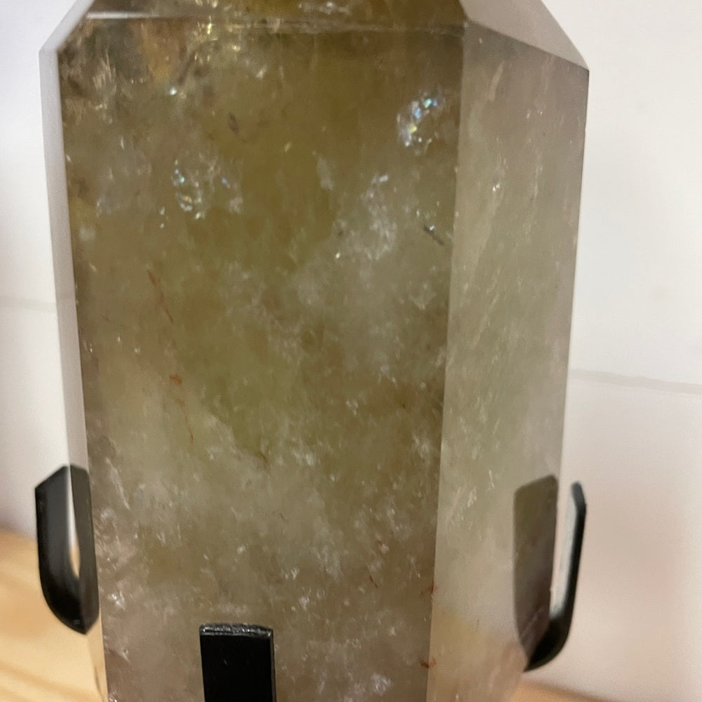 WOWZER- Huge Smokey citrine quartz w/ custom stand 4.87 LBS 2.16 KGS 11.8 “ w/s