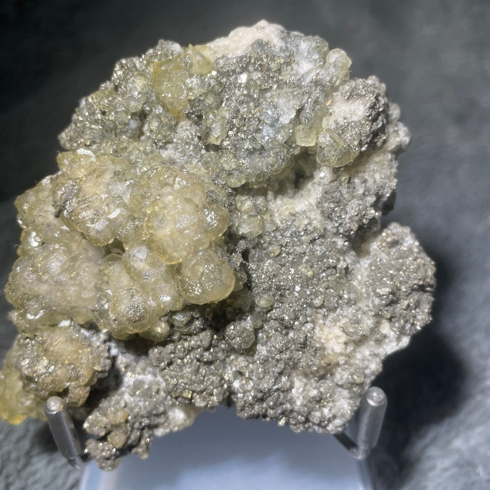 RARE- PYRITE CLUSTER- green genuine crystals- hard to find-