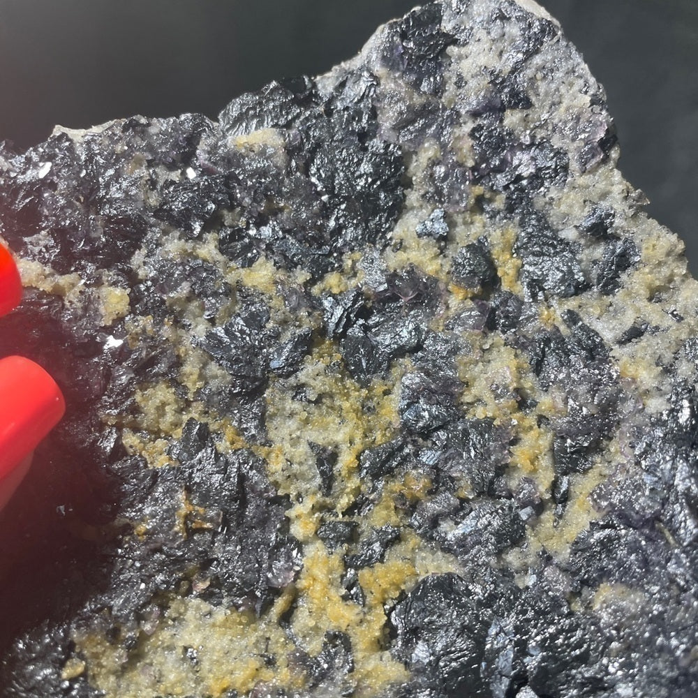 Candle quartz - 2 sided- RARE- green fluorite with all pyrite side 6”x4.5”