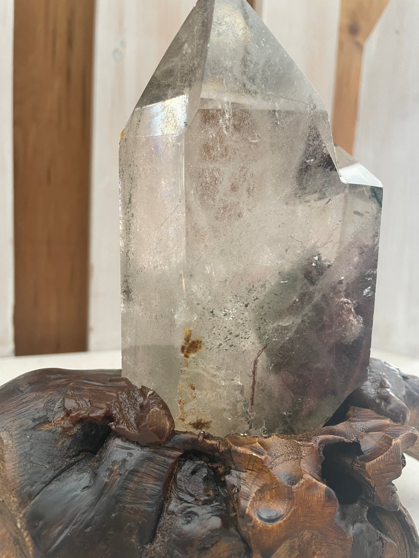 Natural Garden Quartz W/ Custom Stand