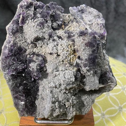 TANZANITE FLUORITE IN SPHALERITE MATRIX, BABY CUBIC FORMATIONS 4”x3.5”