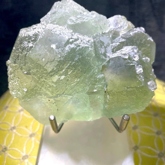 Raw crystal/ TRANSLUCENT GREEN FLUORITE CUBES- no rock 4”x3”x2” harmonizing ❤️