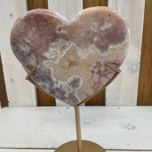 ❤️❤️❤️ NATURAL PINK AMETHYST 6”x5” 
9” w/ custom stand