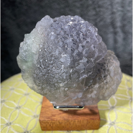 Raw crystal- GRAY-blue fluorite- unique formation! 3”x3” protective stone