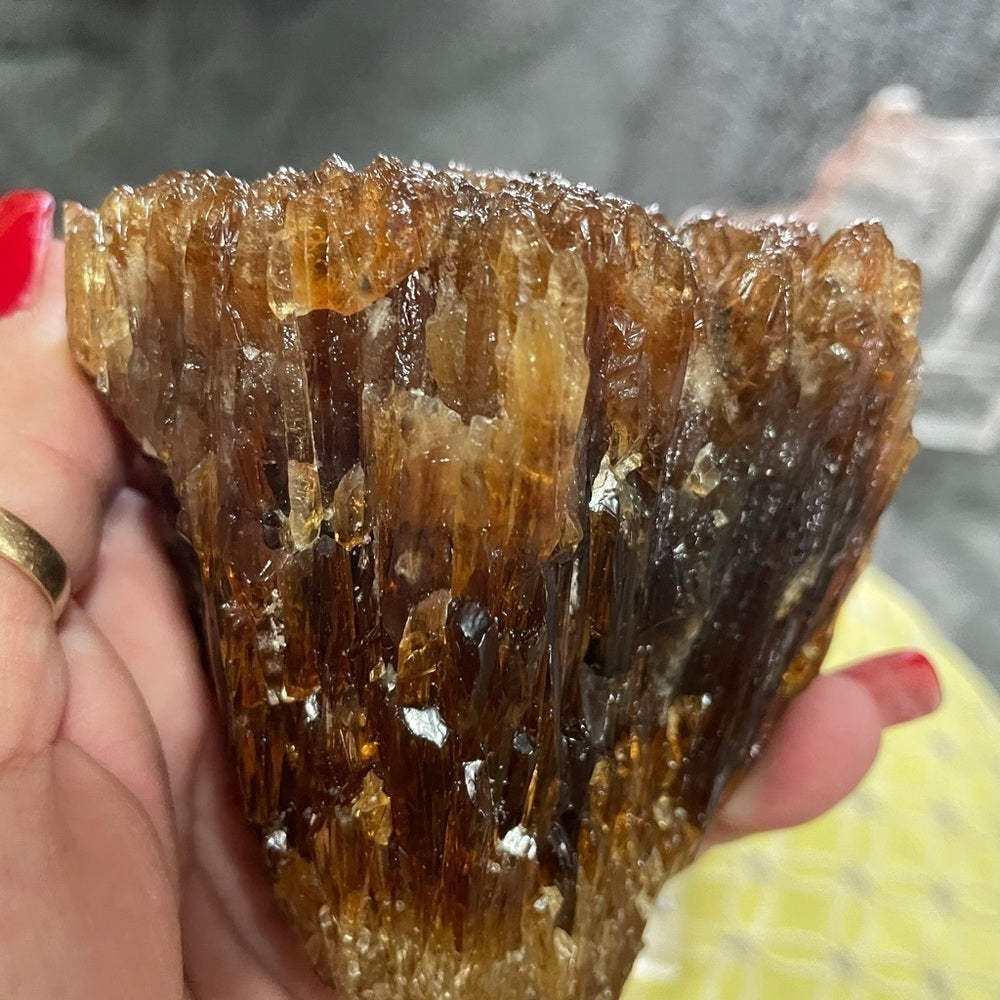 3”x3” “HONEY COMB” fluorite! UNCOMMON, beautiful amber color- ONLY 1