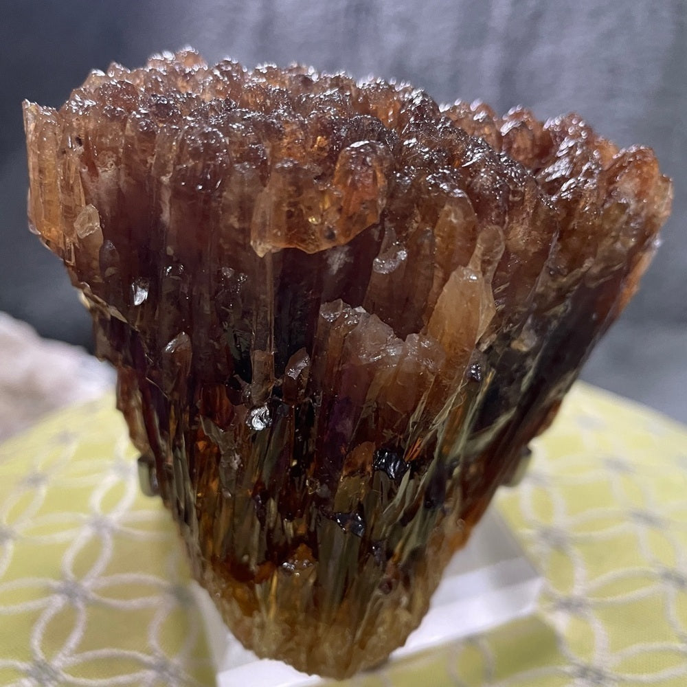 3”x3” “HONEY COMB” fluorite! UNCOMMON, beautiful amber color- ONLY 1