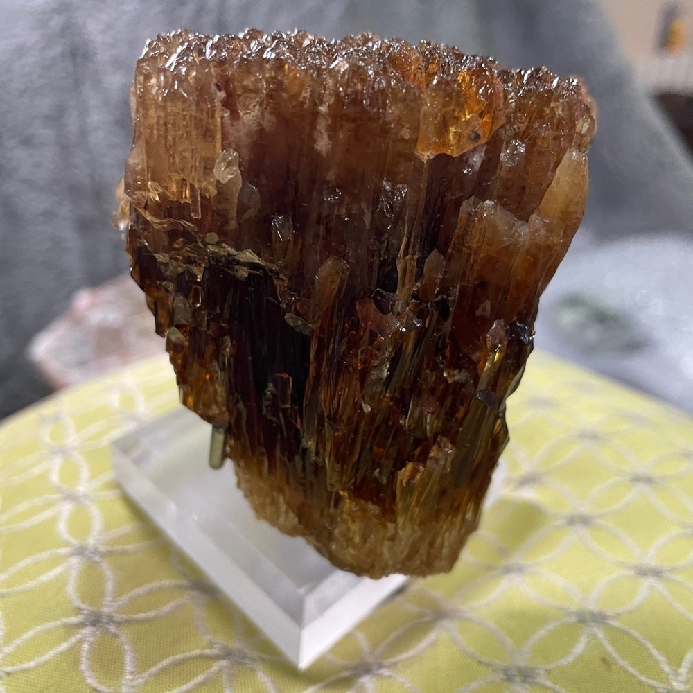 3”x3” “HONEY COMB” fluorite! UNCOMMON, beautiful amber color- ONLY 1