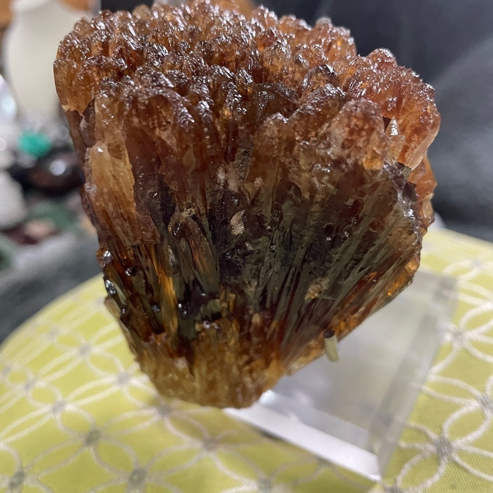 3”x3” “HONEY COMB” fluorite! UNCOMMON, beautiful amber color- ONLY 1