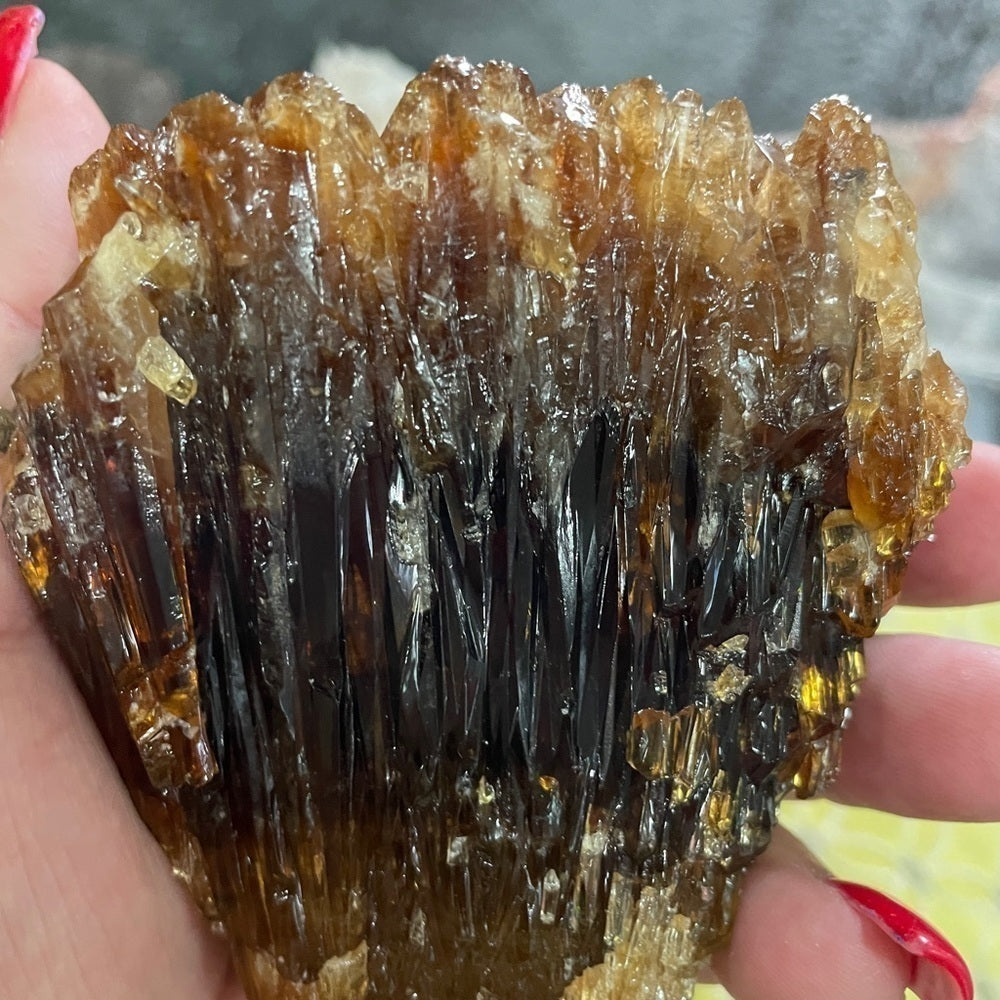 3”x3” “HONEY COMB” fluorite! UNCOMMON, beautiful amber color- ONLY 1