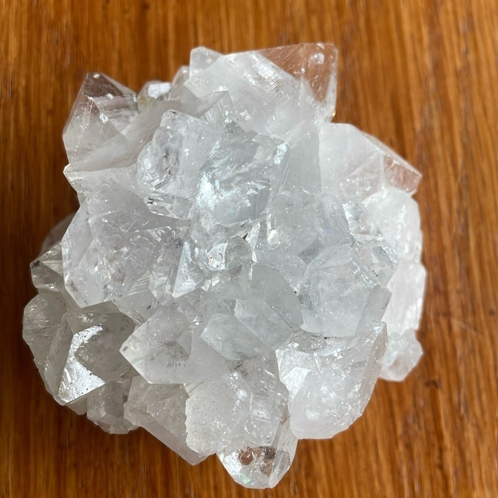 Raw crystal cluster - genuine diamond, clear quartz cluster 2.5” “flower”