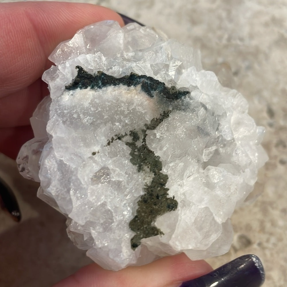 Raw crystal cluster - genuine diamond, clear quartz cluster 2.5” “flower”