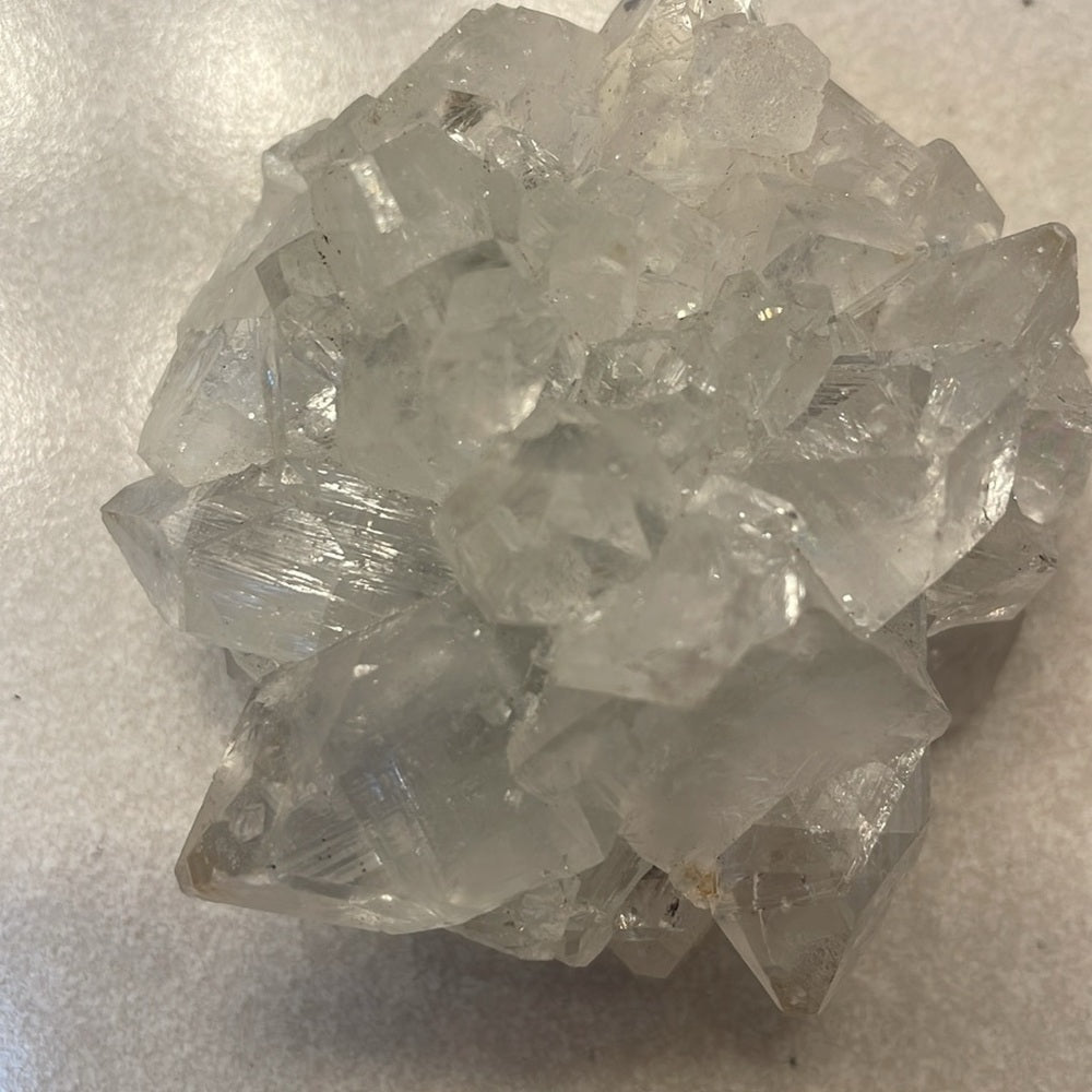 Raw crystal cluster - genuine diamond, clear quartz cluster 2.5” “flower”