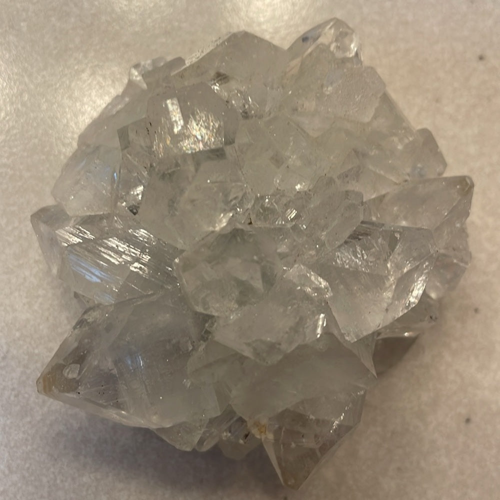 Raw crystal cluster - genuine diamond, clear quartz cluster 2.5” “flower”