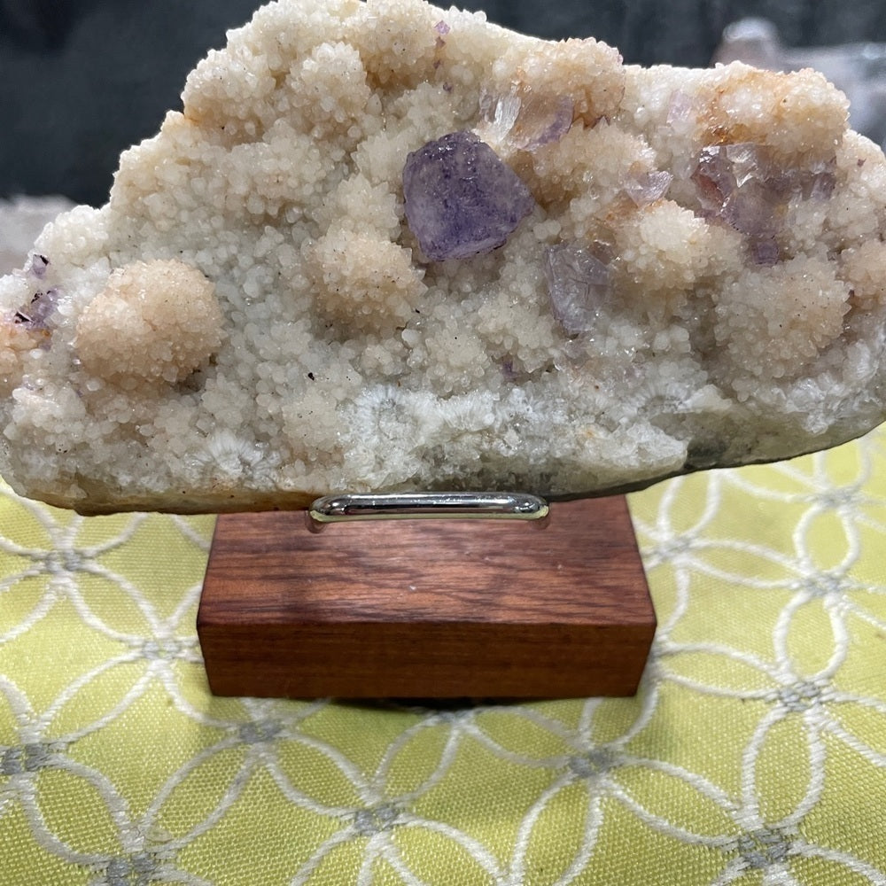 3”x2” sphalerite w/ purple baby cubic formations- strong UV reaction STUNNING