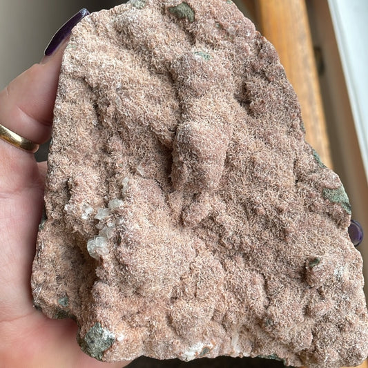 Raw genuine crystal- calcite w/ stilibite