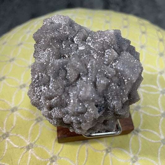 2”SILVER SPARKLE SPHALERITE COMPLETE COVERAGE OF BLUE FLUORITE CUBES- UV
