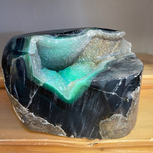 STUNNING 5LB SEMI POLISHED NATURAL VOLCANO AGATE SPECIMEN 7”x4”x4” LARGE