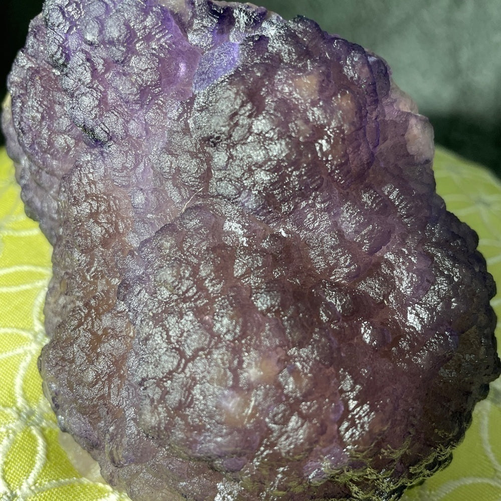 Raw genuine crystal- purple fluorite from Mongolia- hard to find 5”x4”x3”