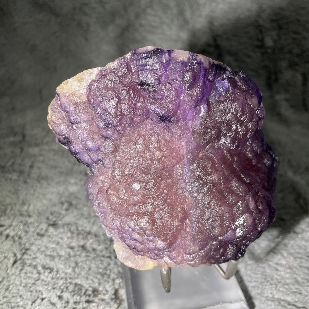Raw genuine crystal- purple fluorite from Mongolia- hard to find 5”x4”x3”