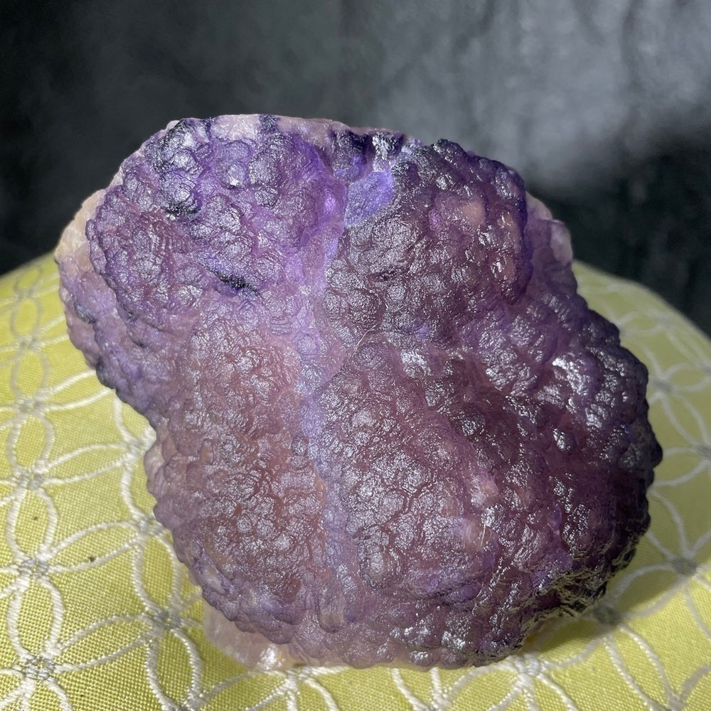 Raw genuine crystal- purple fluorite from Mongolia- hard to find 5”x4”x3”