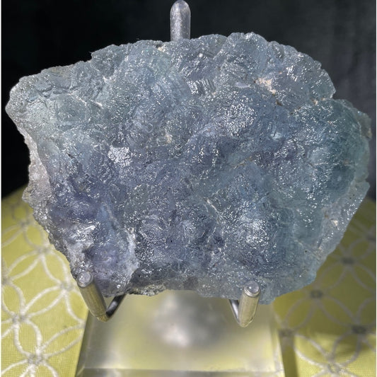 Raw crystal cluster- green/blue fluorite 4”x3”