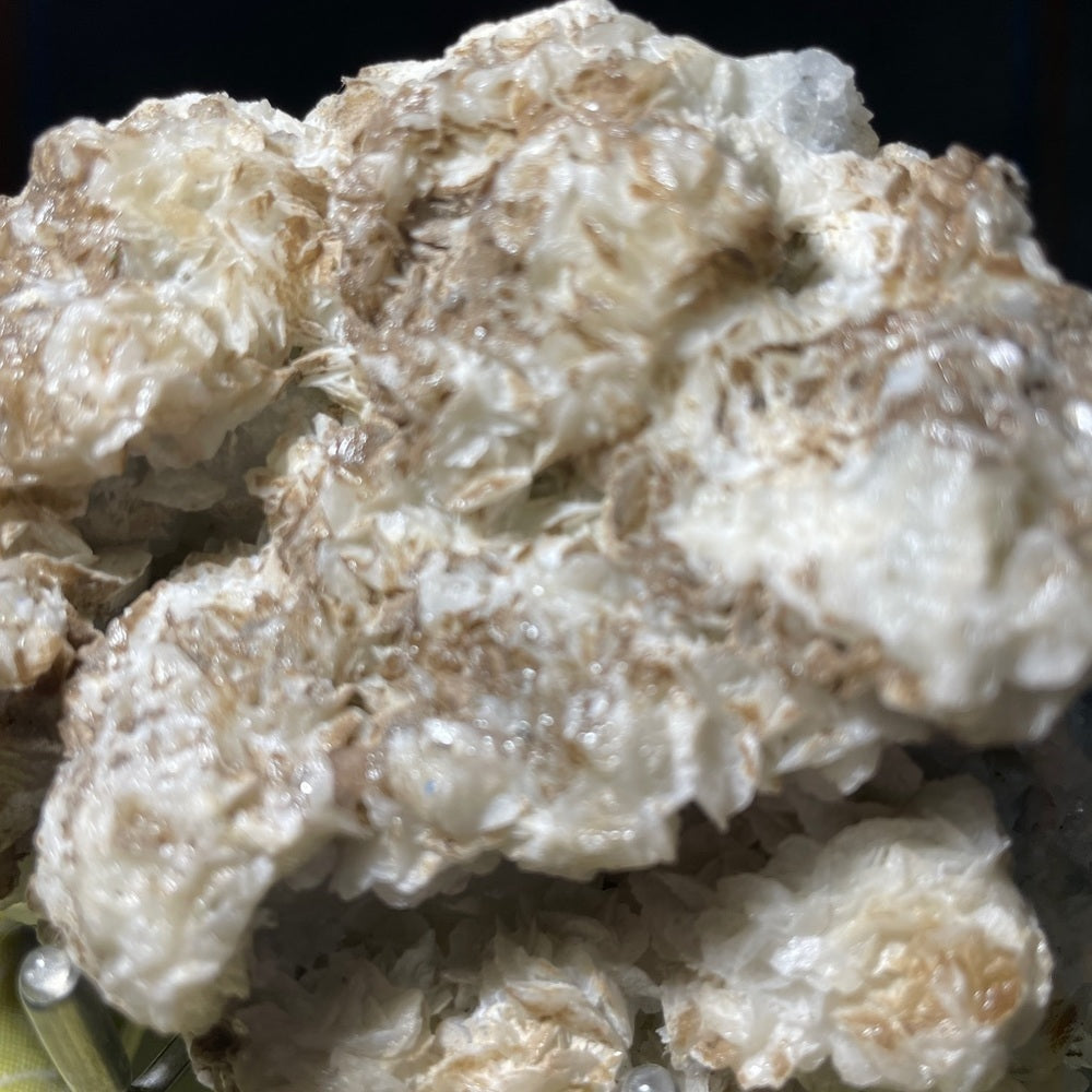 Genuine Crystal cluster- feather calcite 5”x4” peace and calming colors!