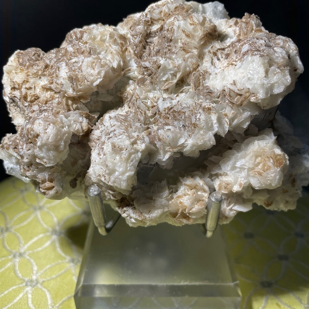Genuine Crystal cluster- feather calcite 5”x4” peace and calming colors!