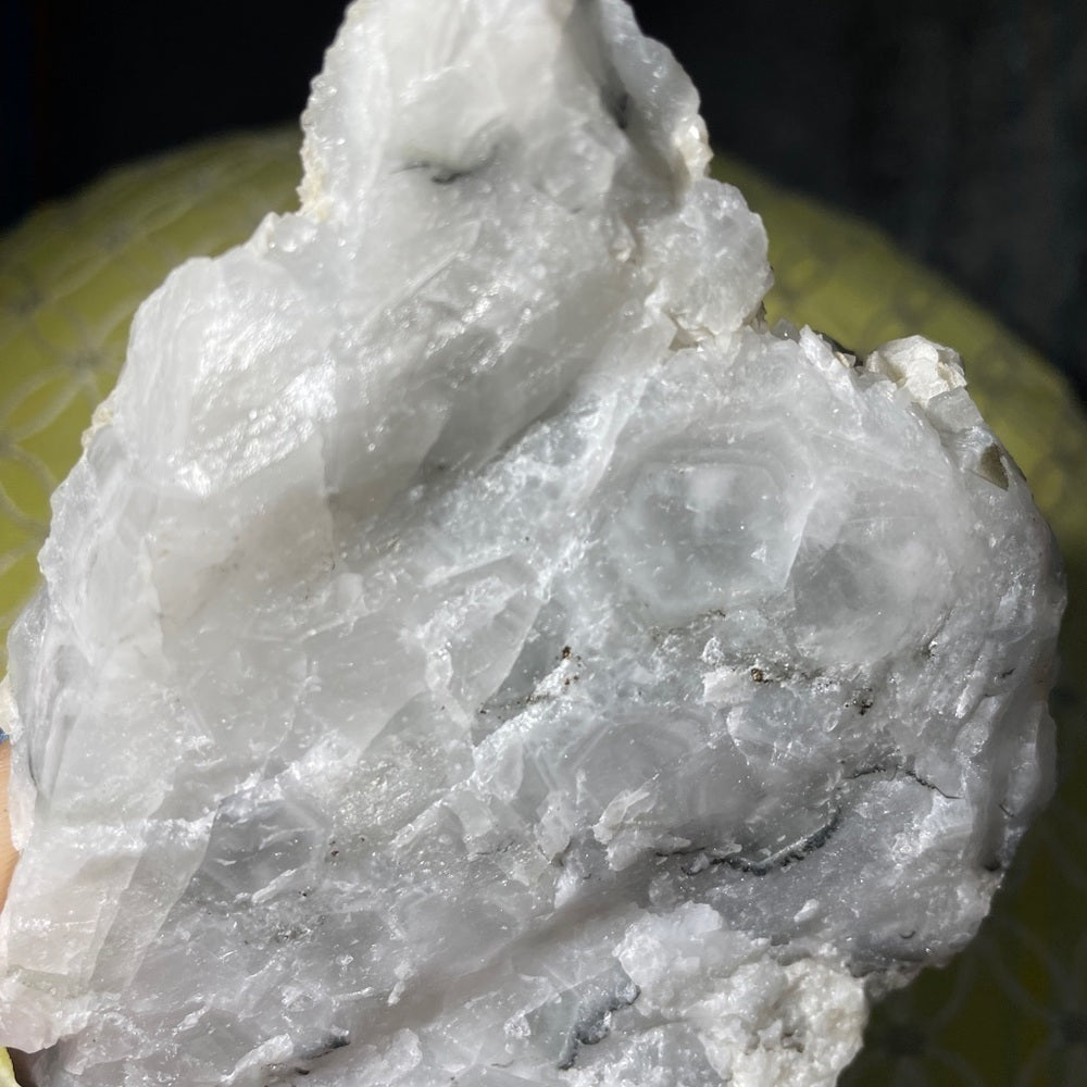 Genuine Crystal cluster- feather calcite 5”x4” peace and calming colors!