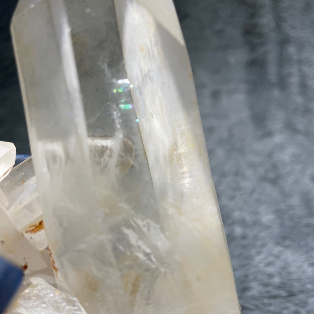 Crystal quartz cluster- rainbow- natural- clear quartz- yellow quartz 3 points-