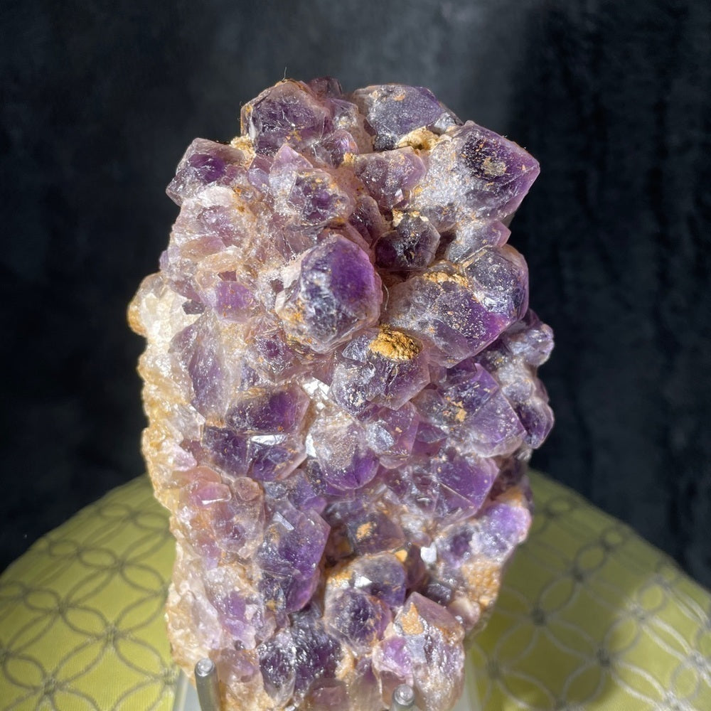 Raw crystal cluster- MADAGASCAR AMETHYST 5”x3”- 2”thick-chunky teeth