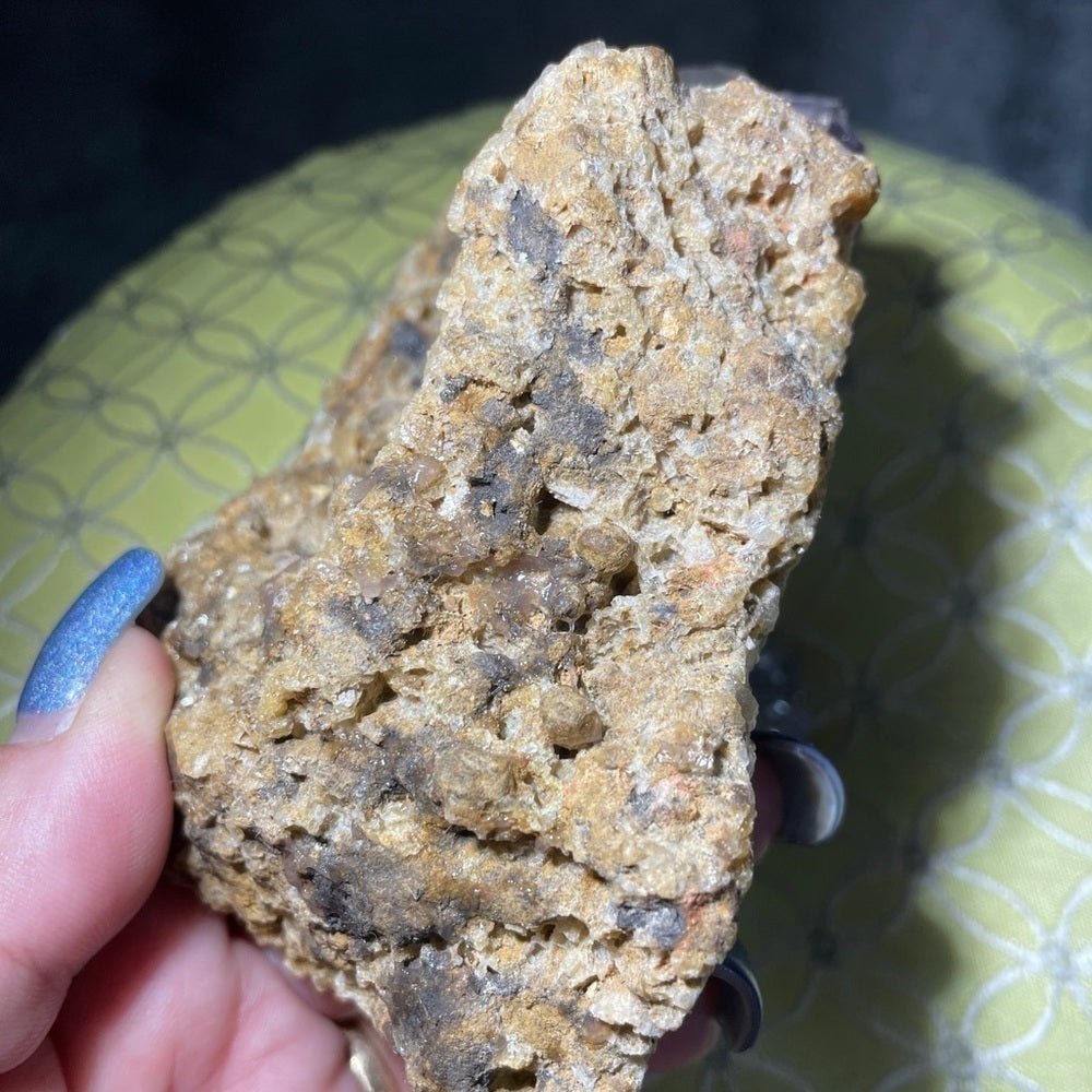 Raw crystal cluster- MADAGASCAR AMETHYST 5”x3”- 2”thick-chunky teeth