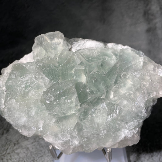 Raw 6”x4”crystal cluster-green fluorite- large cubes- rainbows- translucent