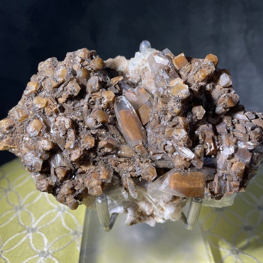 Raw crystal cluster- Ferruginous quartz crystal
