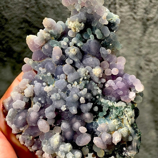 NATURAL GRAPE AGATE- CRYSTAL GEMSTONES amazing SPECIAL purple and BLUE 5”x4”