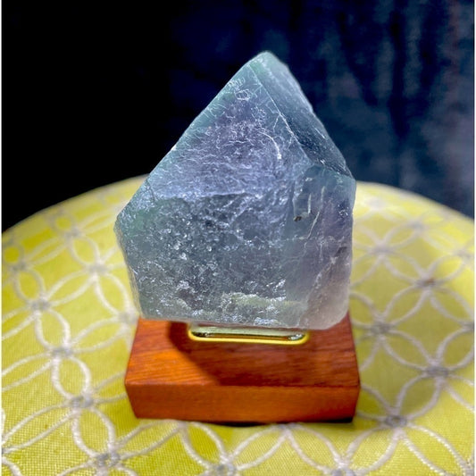 Raw all natural blue fluorite perfect triangular formation, UV reactive 2”x2”