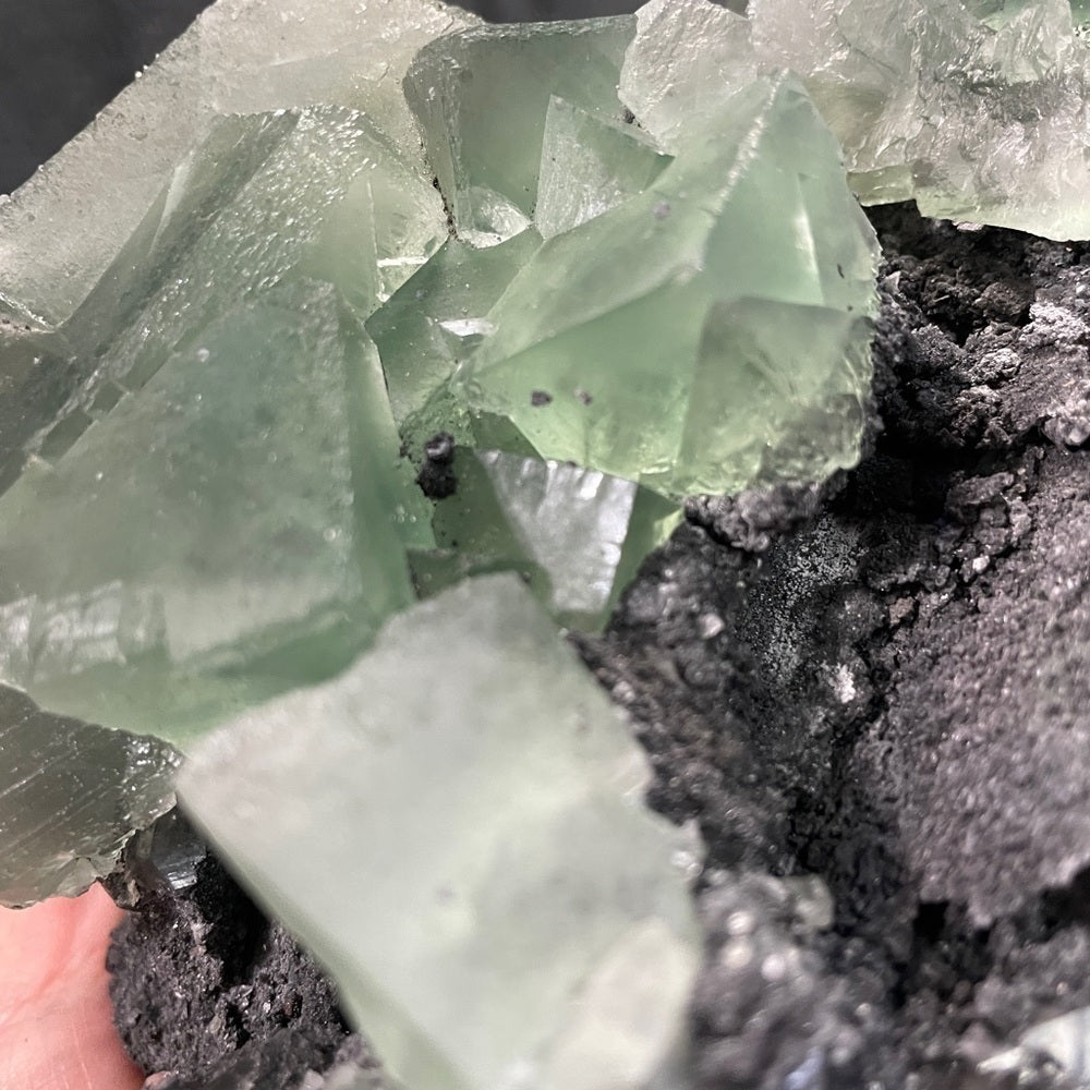 XTRA CHUNKY GREEN FLUORITE CRYSTAL CLUSTER - All about the 1-2” cubes 6”x5”x4”