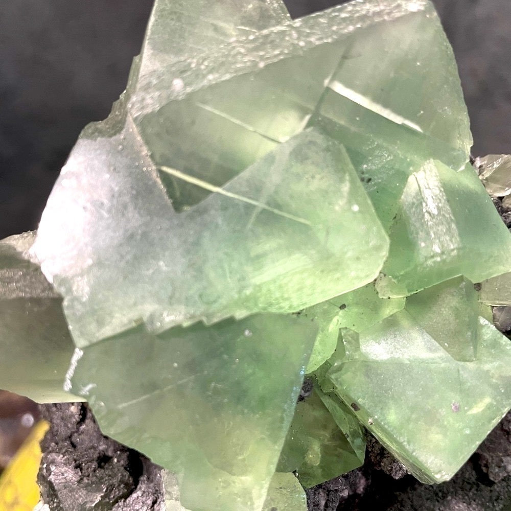XTRA CHUNKY GREEN FLUORITE CRYSTAL CLUSTER - All about the 1-2” cubes 6”x5”x4”