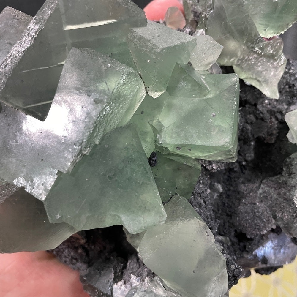 XTRA CHUNKY GREEN FLUORITE CRYSTAL CLUSTER - All about the 1-2” cubes 6”x5”x4”