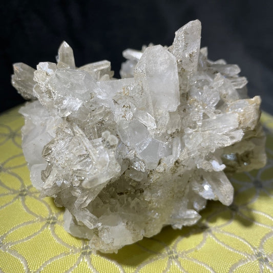 Raw crystal clear quartz and diamond quartz- super shine! 4”x3”x3” perfect point
