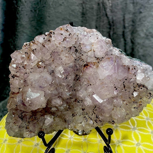 UNIQUE AMETHYST Cluster W/EPIDOTE FROM URGURAY- 6”x4”x2” INCLUSIONS LAVENDER