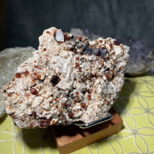 GENUINE RED GARNET  raw crystal cluster 3”x2.5” all natural- perfect gift!!!💝