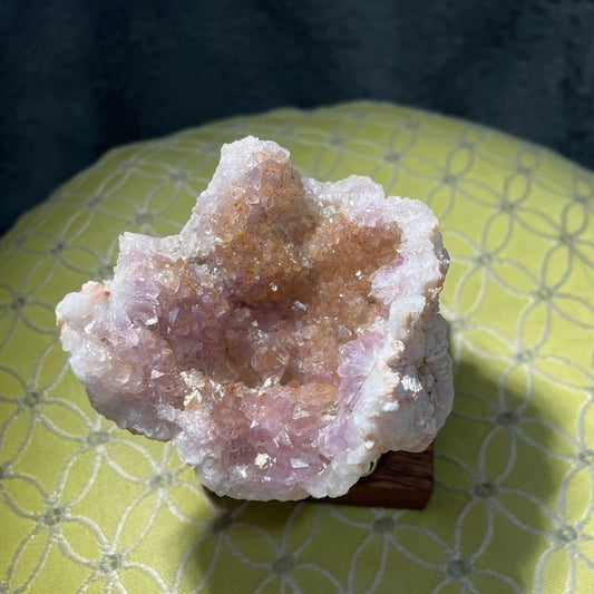Raw crystal-PINK AMETHYST DRUZY GEODE 3” super druzy- perfect Easter gift- peace