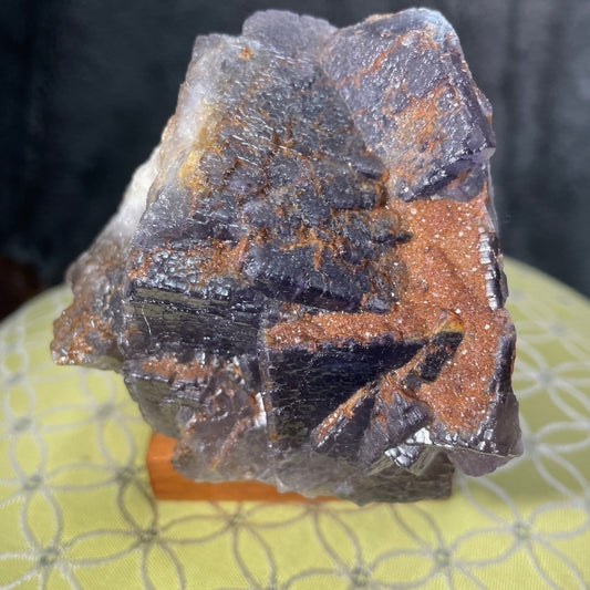 XL CUBIC FLUORITE W/ IRON DEP. FROM PAKISTAN 4”x3”x3” ALL CUBES NO MATRIX